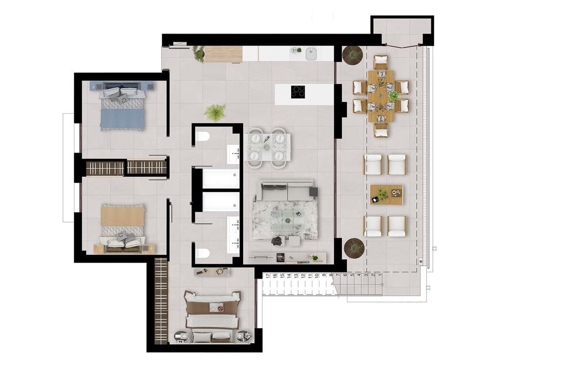3 soveværelse Penthouse til salg i Istan med swimmingpool garage - € 580.000 (Ref: 7770945)