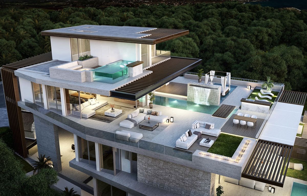 2 soveværelse Penthouse til salg i Estepona med swimmingpool garage - € 3.003.000 (Ref: 7887669)