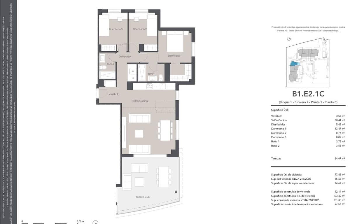 3 bedroom Apartment for sale in Estepona with pool garage - € 525,000 (Ref: 7893007)