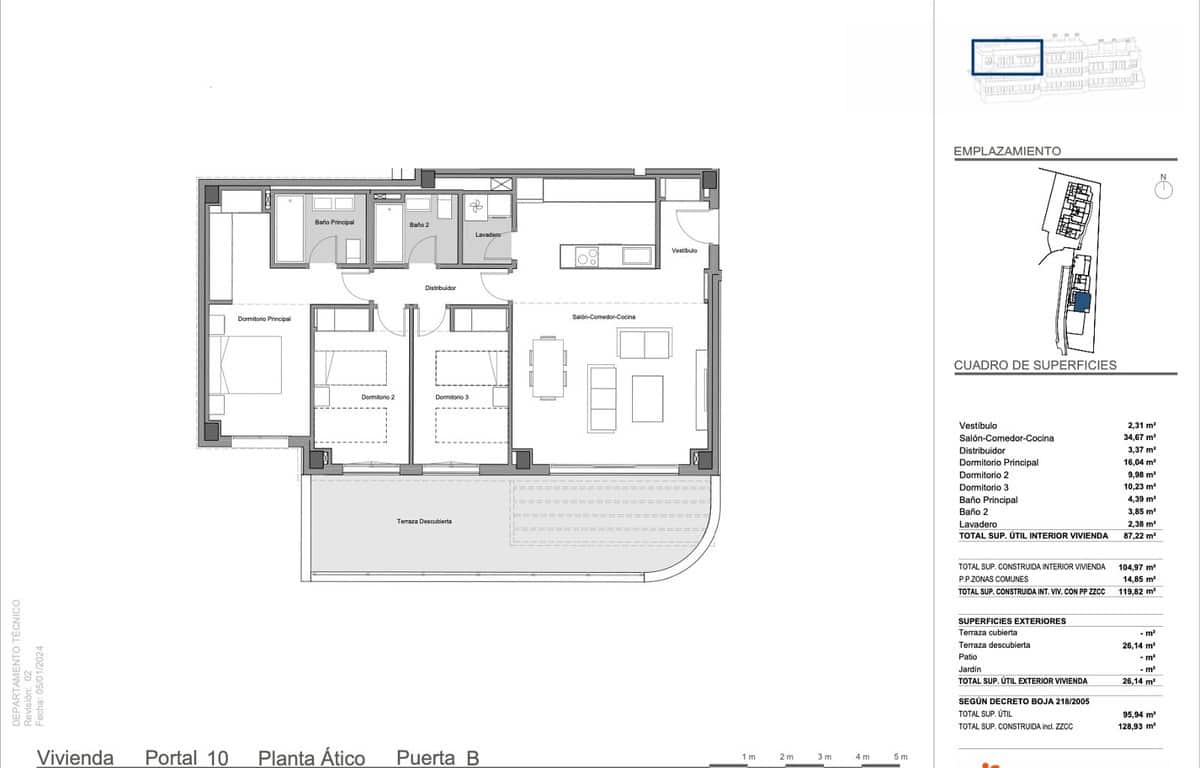 3 soveværelse Penthouse til salg i Los Monteros med swimmingpool garage - € 524.000 (Ref: 8116770)