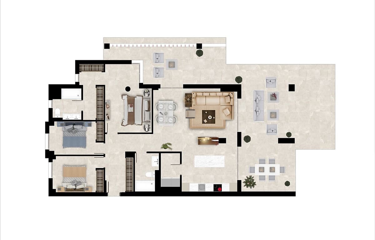 2 soverom Leilighet til salgs i Benahavis med svømmebasseng garasje - € 499 000 (Ref: 8459238)