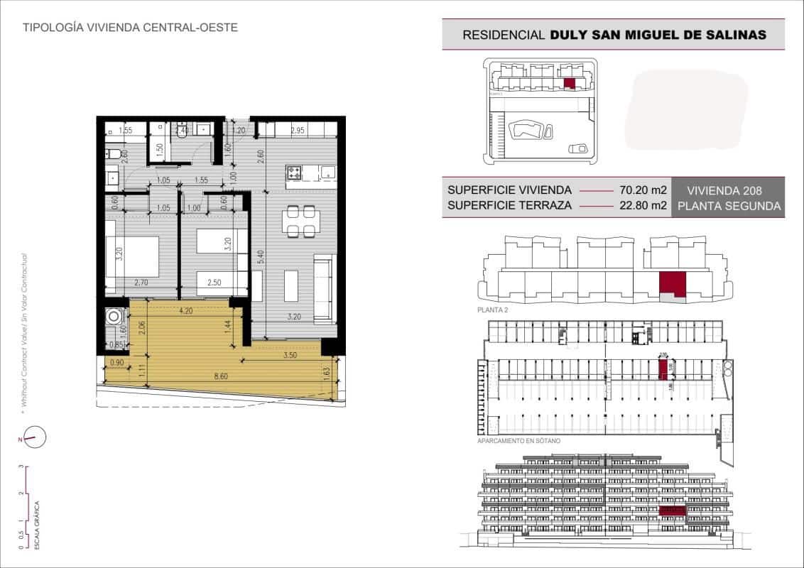 2 sypialnia Apartament na sprzedaż w San Miguel de Salinas z basenem garażem - 244 000 € (Ref: 10004173)