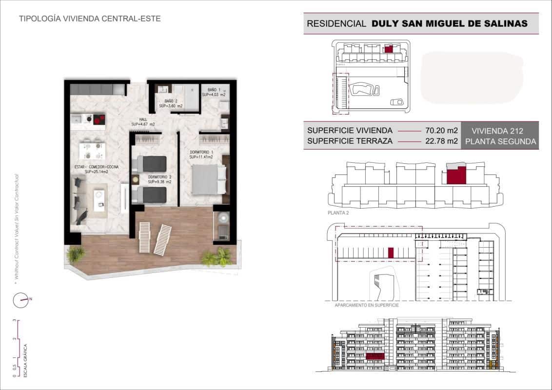 2 sypialnia Apartament na sprzedaż w San Miguel de Salinas z basenem garażem - 244 000 € (Ref: 10004173)