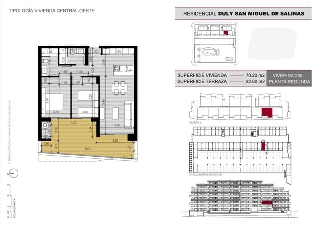 2 sypialnia Apartament na sprzedaż w San Miguel de Salinas z basenem garażem - 244 000 € (Ref: 10004173)
