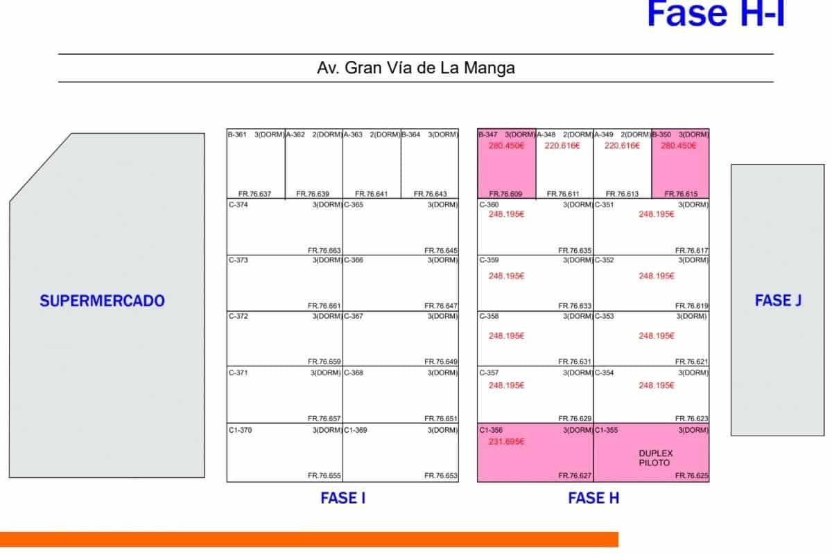 2 quarto Apartamento para venda em La Manga del Mar Menor com piscina - 285 631 € (Ref: 10035388)