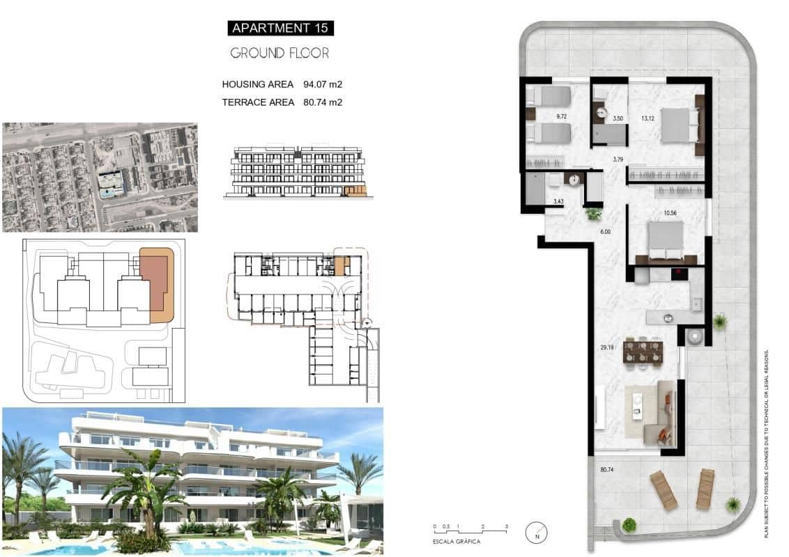 3 soverom Leilighet til salgs i Orihuela Costa med svømmebasseng - € 369 000 (Ref: 9780829)