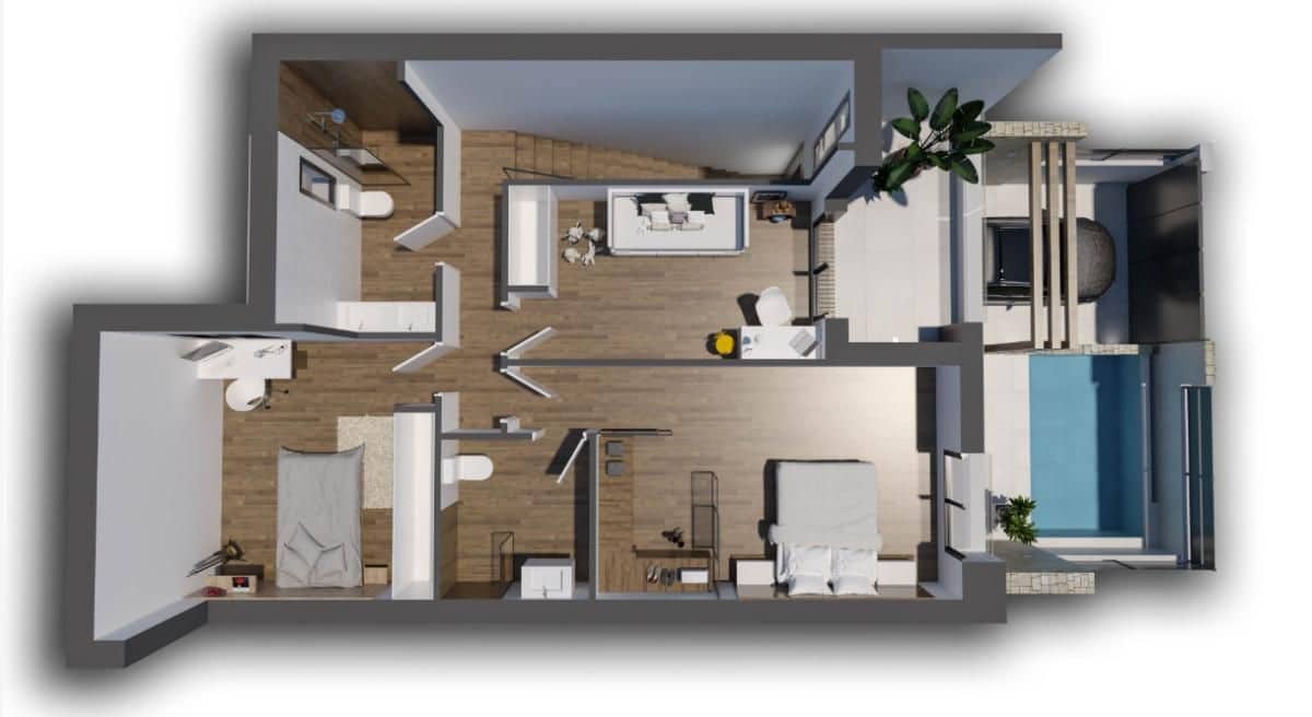 3 soveværelse Rækkehus til salg i Dolores med swimmingpool - € 420.000 (Ref: 9780951)