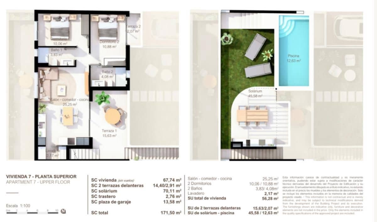 2 makuuhuone Bungalow myytävänä paikassa Lo Pagan mukana uima-altaan - 324 900 € (Ref: 9900879)