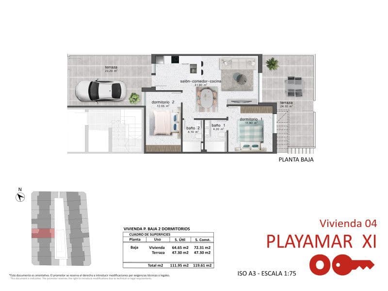 3 slaapkamer Appartement te koop in Pilar de la Horadada met zwembad garage - € 304.900 (Ref: 9943643)