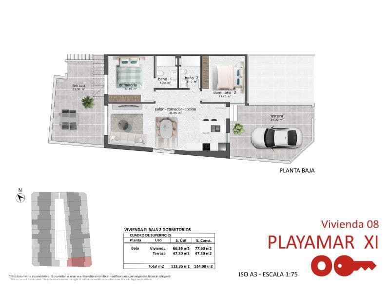 3 slaapkamer Appartement te koop in Pilar de la Horadada met zwembad garage - € 304.900 (Ref: 9943643)