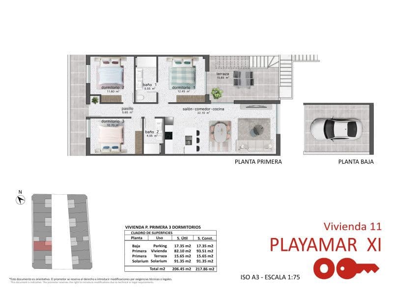 3 slaapkamer Appartement te koop in Pilar de la Horadada met zwembad garage - € 304.900 (Ref: 9943643)