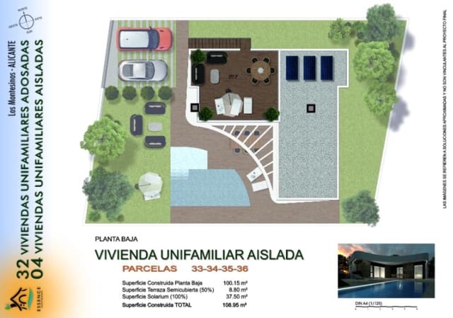 3 soveværelse Villa til salg i Los Montesinos med swimmingpool - € 535.000 (Ref: 9978808)