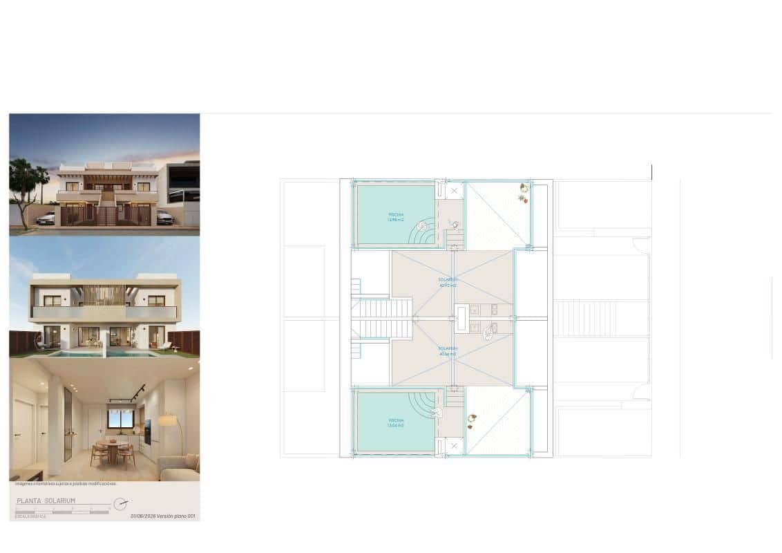 2 sovrum Bungalow till salu i San Pedro del Pinatar med pool - 299 900 € (Ref: 9982950)