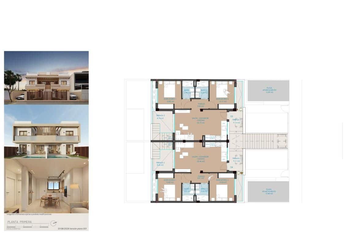 2 sovrum Bungalow till salu i San Pedro del Pinatar med pool - 299 900 € (Ref: 9982950)