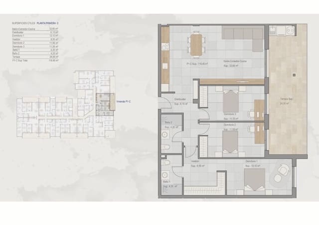 2 soveværelse Lejlighed til salg i Torre-Pacheco med swimmingpool garage - € 229.000 (Ref: 9995138)
