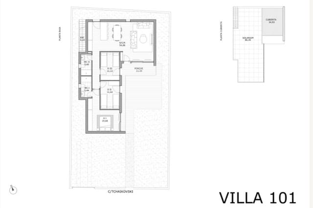3 soveværelse Villa til salg i San Miguel de Salinas med swimmingpool - € 429.900 (Ref: 9995778)