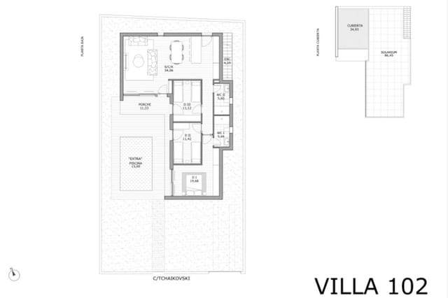 3 soveværelse Villa til salg i San Miguel de Salinas med swimmingpool - € 429.900 (Ref: 9995778)