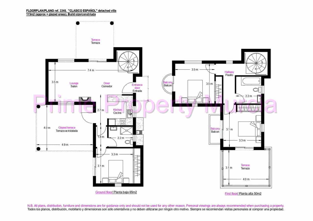 3 bedroom Villa for sale in Mazarron with pool garage - € 369,000 (Ref: 10031281)