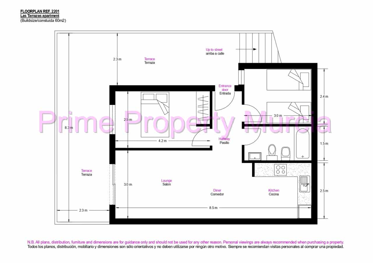 2 bedroom Apartment for sale in Bolnuevo with pool - € 129,000 (Ref: 9409079)