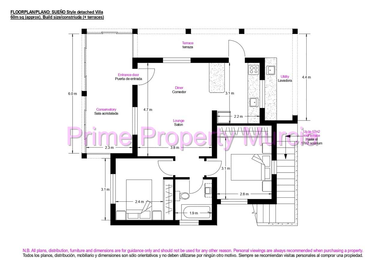 2 bedroom Villa for sale in Mazarron with garage - € 199,000 (Ref: 9580450)