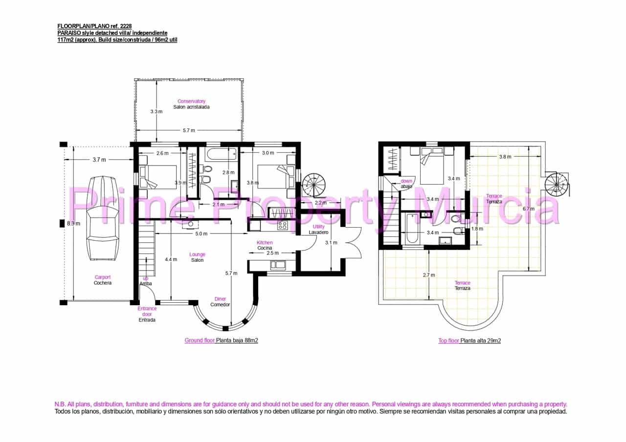 3 quarto Moradia para venda em Mazarron com piscina garagem - 339 000 € (Ref: 9772474)