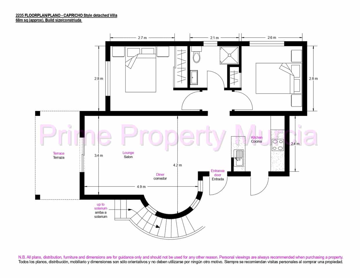 2 bedroom Villa for sale in Mazarron with pool garage - € 239,000 (Ref: 9838588)