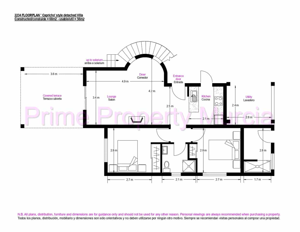2 soveværelse Villa til salg i Mazarron med swimmingpool garage - € 259.000 (Ref: 9841329)