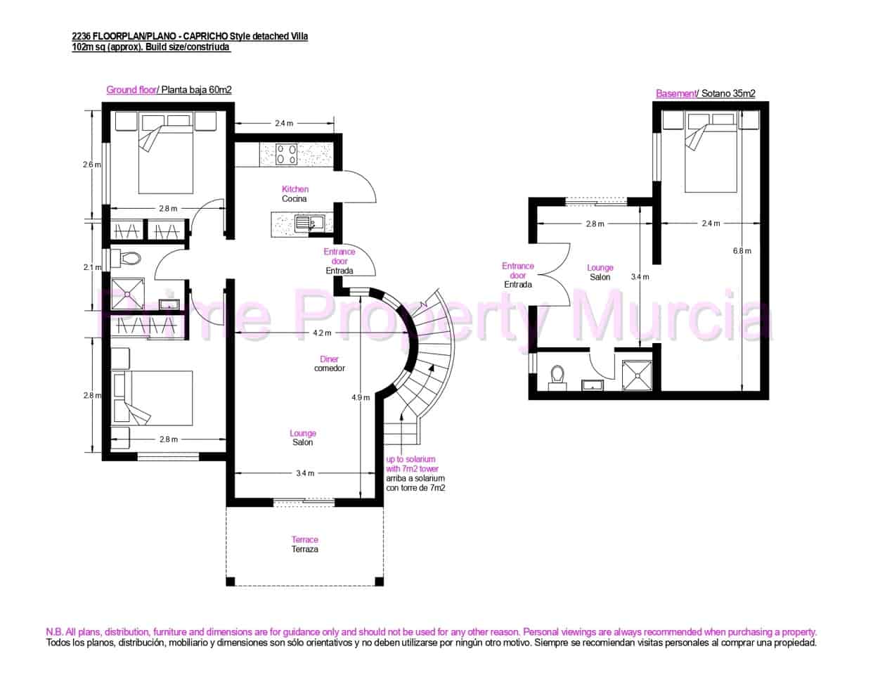 3 bedroom Villa for sale in Mazarron with pool garage - € 295,000 (Ref: 9848256)