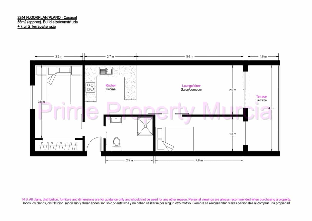 2 bedroom Apartment for sale in Puerto de Mazarron with garage - € 125,000 (Ref: 9985702)