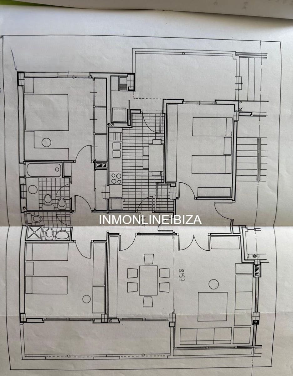 3 sovrum Lägenhet till salu i Ibiza stad med pool garage - 830 000 € (Ref: 10007107)