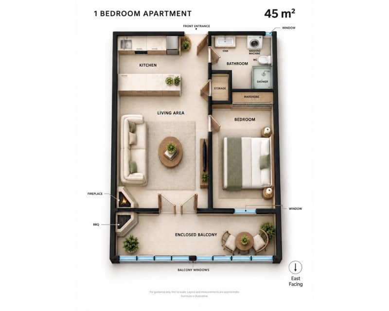 1 bedroom Apartment for sale in Torrevieja with pool - € 139,900 (Ref: 10140305)