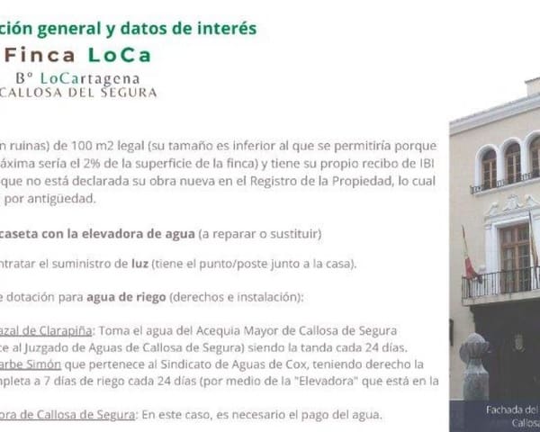 1 quarto Quinta/Casa Rural para venda em Callosa de Segura - 260 000 € (Ref: 8246897)