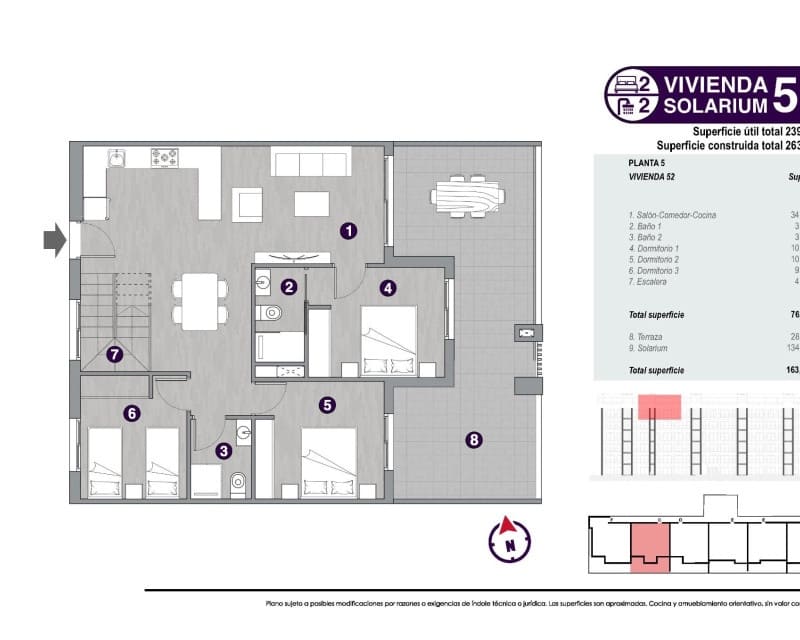 3 soveværelse Penthouse til salg i Torrevieja med swimmingpool garage - € 540.000 (Ref: 8287176)