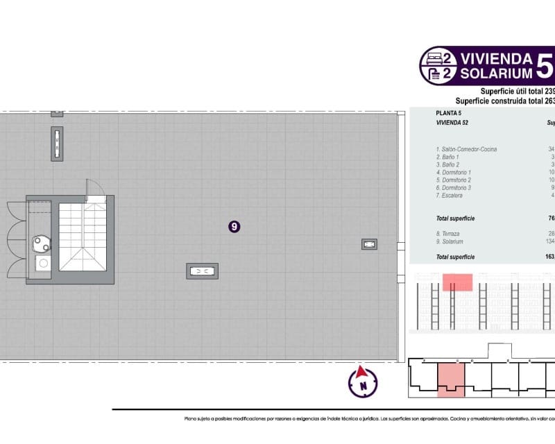 3 soverom Penthouse til salgs i Torrevieja med svømmebasseng garasje - € 540 000 (Ref: 8287176)