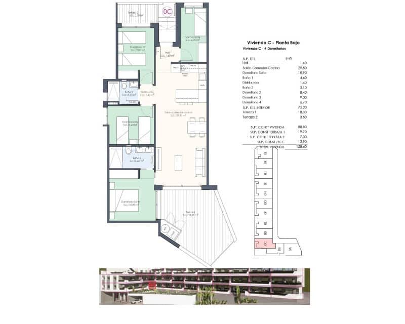 4 Zimmer Apartment zu verkaufen in Benijofar mit Pool - 328.000 € (Ref: 8585409)