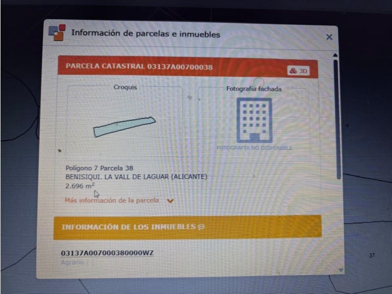 Rakentamaton maa myytävänä paikassa Parcent - 70 000 € (Ref: 9552336)