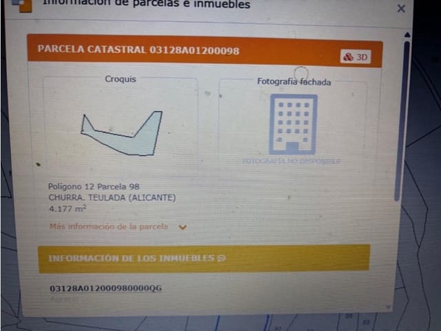 Grond te koop in Teulada Pueblo, Teulada-Moraira - € 145.000 (Ref: 9652835)