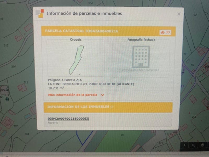 Bouwgrond te koop in Benitachell / Benitatxell - € 240.000 (Ref: 9758775)