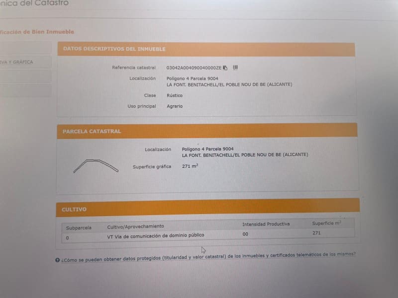 Bouwgrond te koop in Benitachell / Benitatxell - € 240.000 (Ref: 9758775)