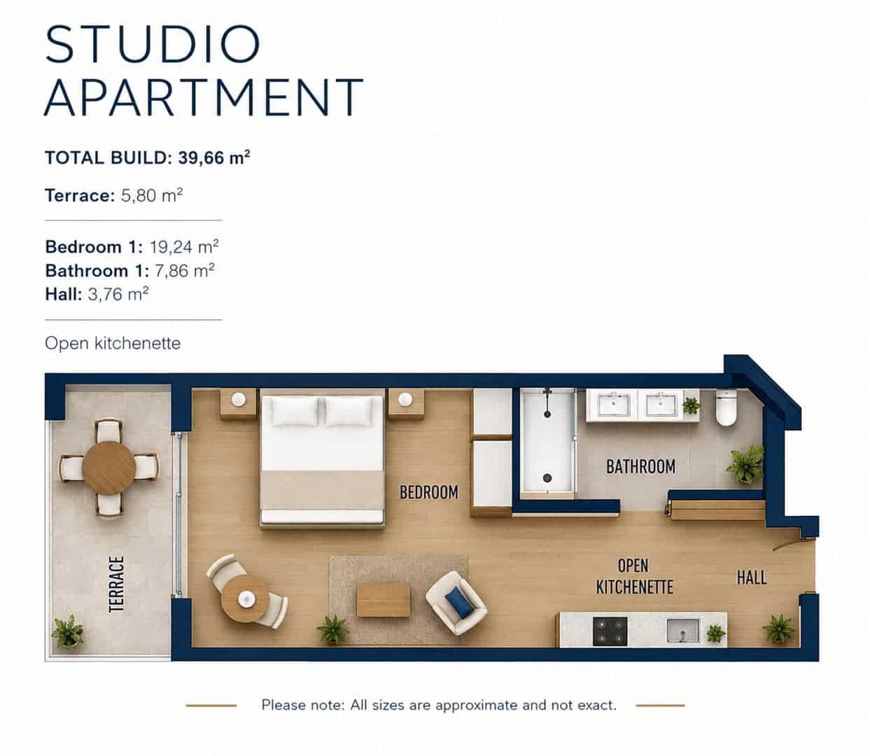 1 bedroom Studio for sale in Atamaria - € 110,000 (Ref: 9953708)