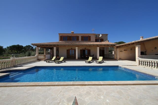 6 soverom Finca/Herregård til leie i Portocolom, Felanitx med svømmebasseng garasje - € 3 700 (Ref: 10147915)