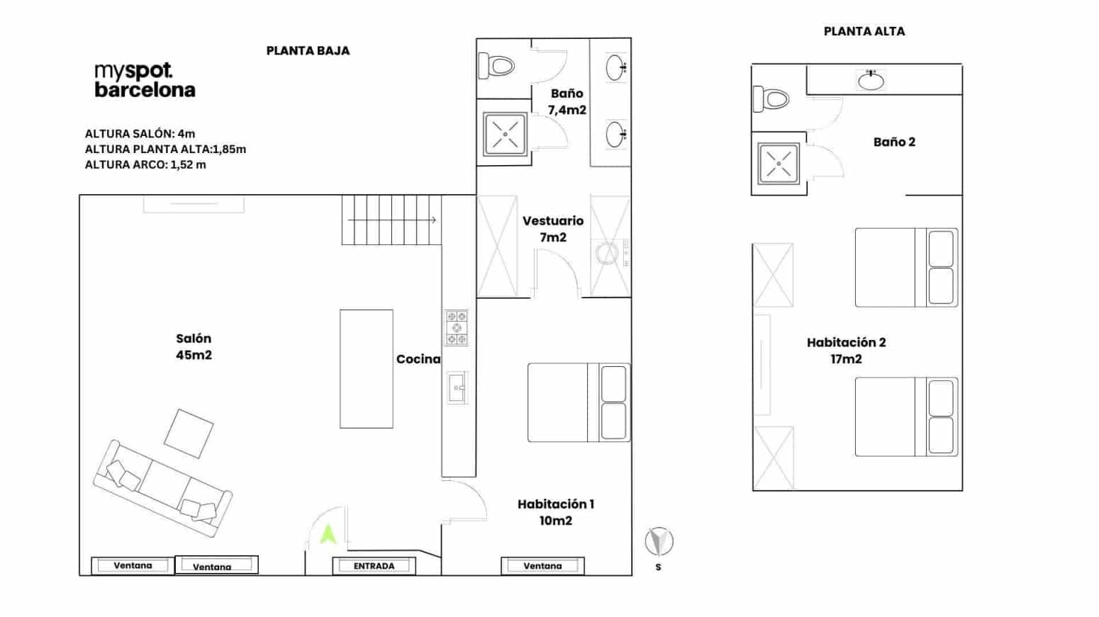2 slaapkamer Flat te koop in Barcelona stad - € 330.000 (Ref: 10141375)