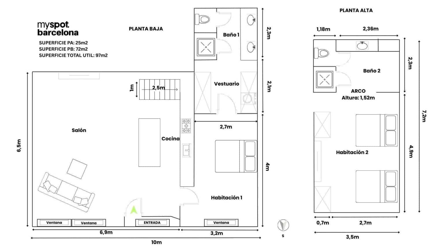 2 slaapkamer Flat te koop in Barcelona stad - € 330.000 (Ref: 10141375)
