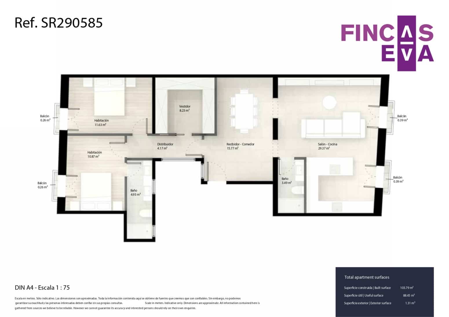 3 slaapkamer Flat te koop in Barcelona stad - € 649.000 (Ref: 8981890)