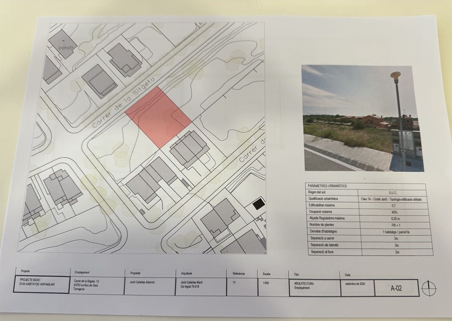 Area Edificabile in vendita in La Nou de Gaia - 75.000 € (Rif: 9128964)