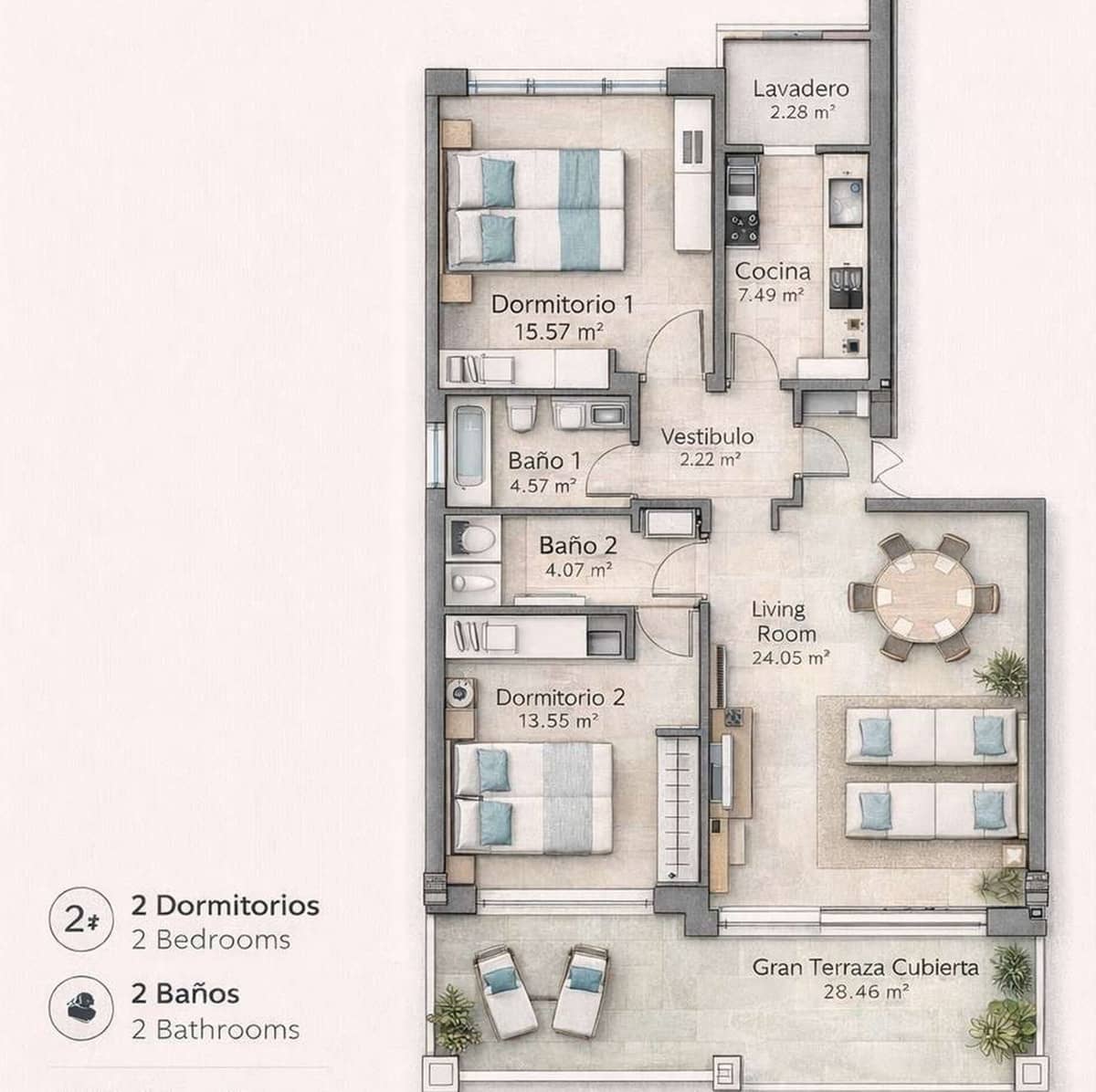 2 soverom Leilighet til salgs i Estepona med svømmebasseng garasje - € 565 000 (Ref: 9737226)