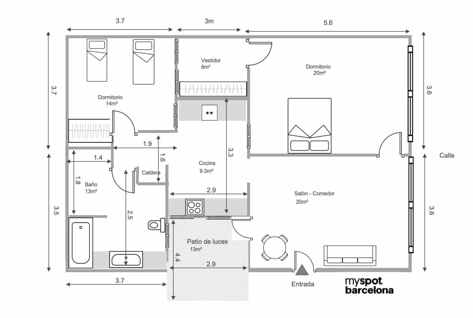 3 sypialnia Mieszkanie na sprzedaż w Miasto Barcelona - 430 000 € (Ref: 9924883)