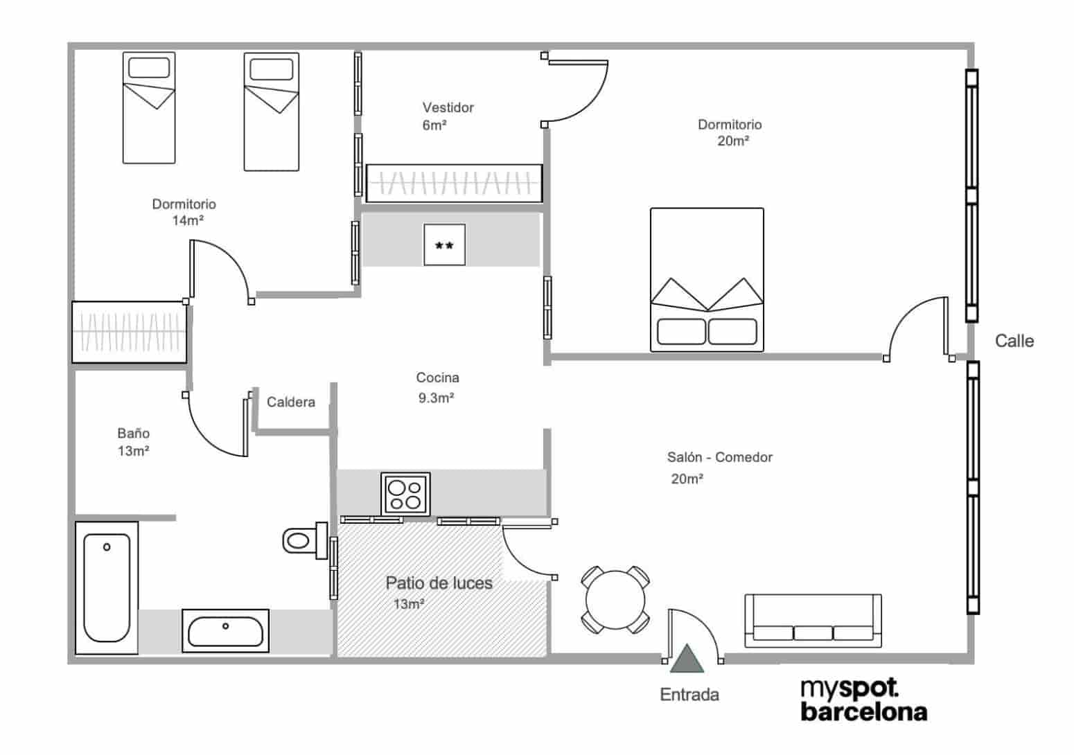 3 sypialnia Mieszkanie na sprzedaż w Miasto Barcelona - 430 000 € (Ref: 9924883)