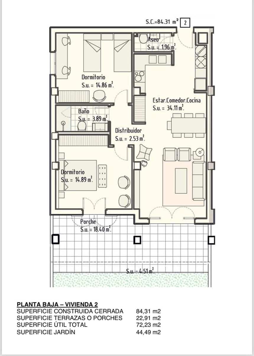 2 soveværelse Lejlighed til salg i Cala Bona med garage - € 340.000 (Ref: 9128328)