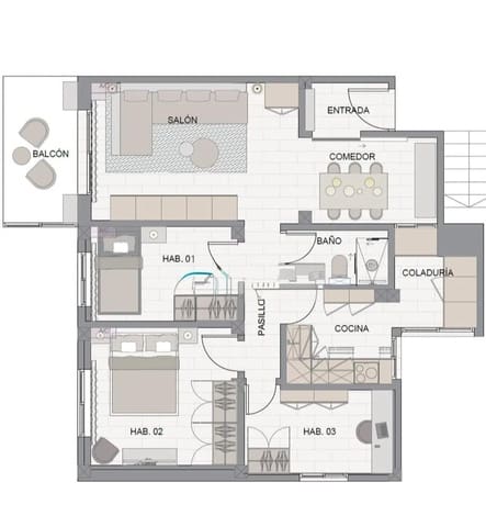 3 sypialnia Mieszkanie na sprzedaż w Palma de Mallorca - 308 000 € (Ref: 9347423)